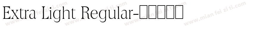 Extra Light Regular字体转换